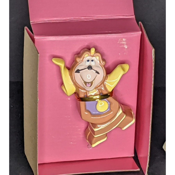 Schmid Disney Beauty & the Beast Figurines Belle Cogsworth Clock and Chip Potts - Picture 5 of 6